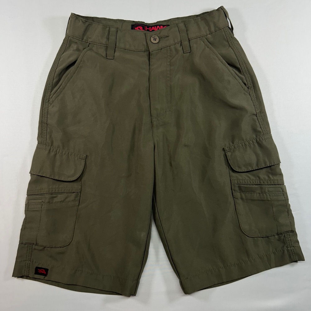 Tony Hawk Boys Olive Green Cargo Shorts Size 8 HK042820-05 Skater Utility